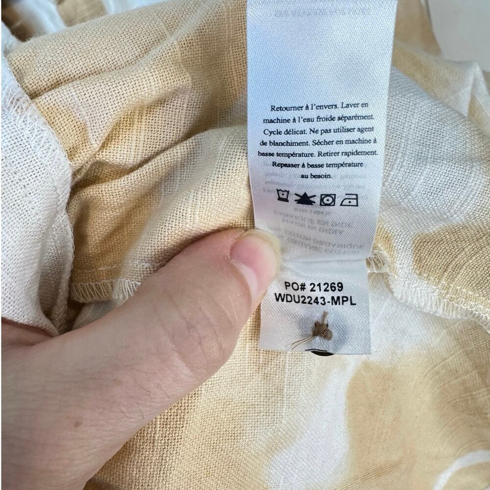 FAHERTY Vida Tie Dye Tiered Dress Maple Sugar Size Large EUC Organic Cotton $278 - Picture 9 of 10